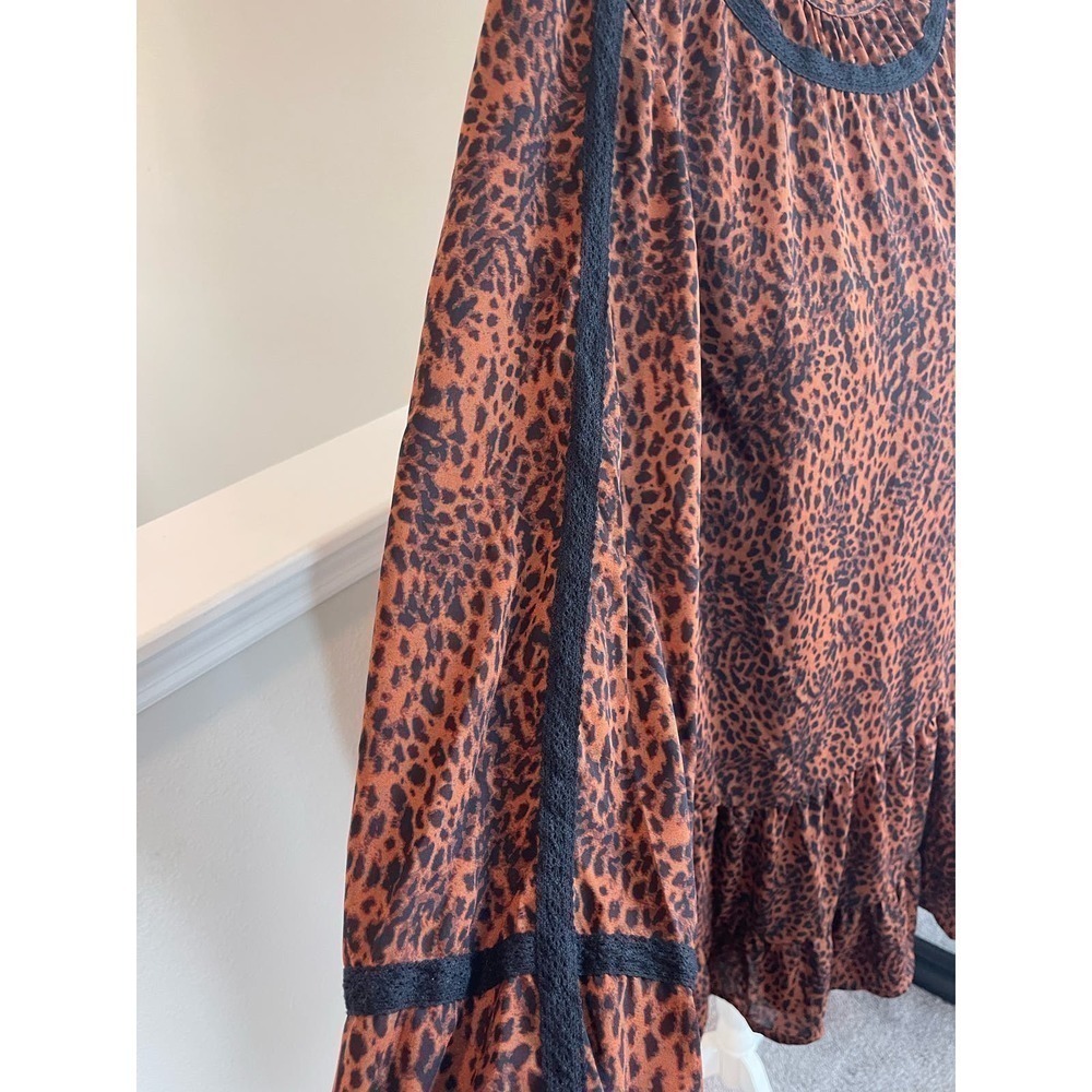 Animal Print Ruffle Dress - Picture 2 of 6